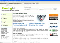 earningsip.com : EarningSip - Earn Money by referral - 2$ per referral link visit